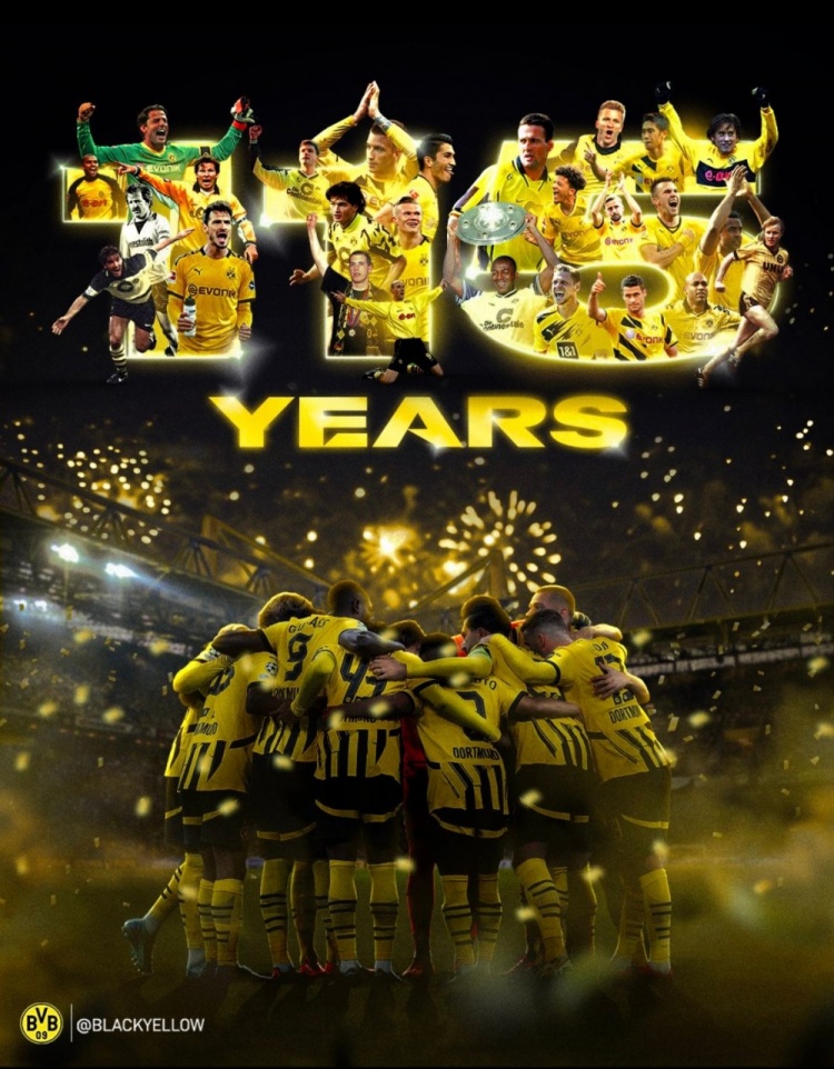 多特迎成立115周年，球隊(duì)官推曬海報(bào)紀(jì)念：哈蘭德、羅伊斯等出鏡